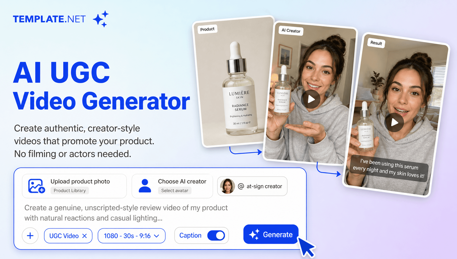 AI UGC Video Generator Online – Create Authentic UGC Videos with AI